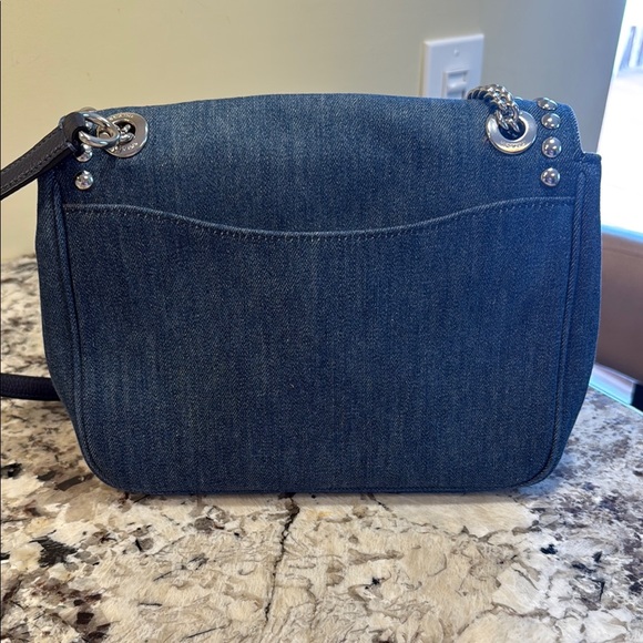 Coach Blue Denim Shoulder Bag - Picture 3 of 15